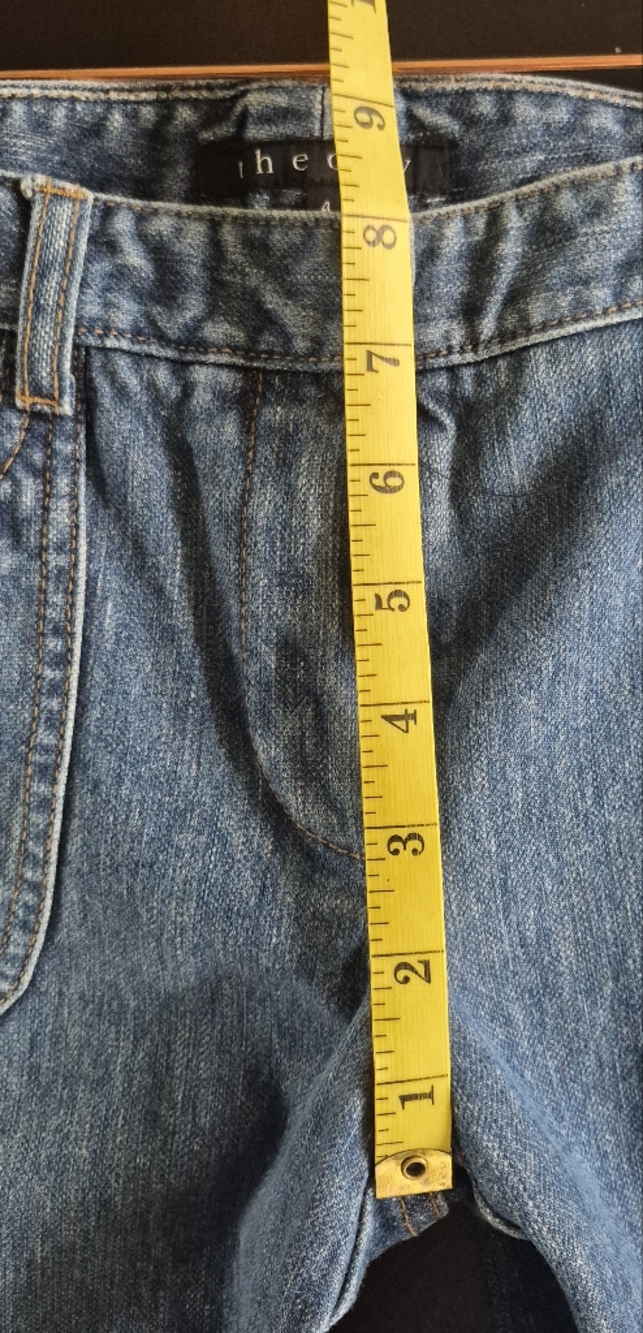 Theory NWT  Capri Wide Leg Jeans Samuel D  Size 4 Womens R.V  $135 - Picture 7 of 11